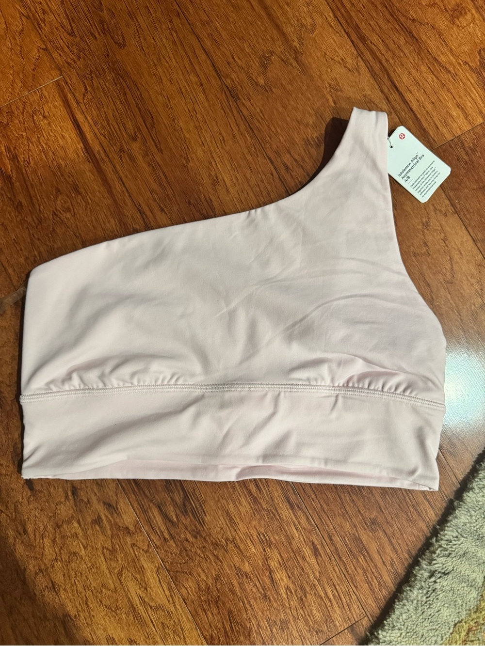 Lululemon align asymmetrical bra a/b strawberry milkshake color size 10 NWT